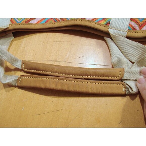 Dena Designs Tote Bag Canvas Crossbody Bag Pockets Double and Long Handles Large - Picture 11 of 12